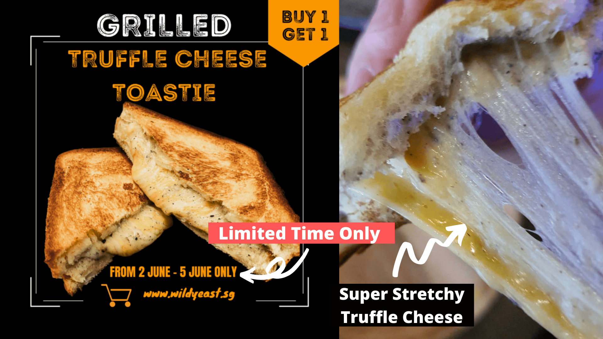 1-for-1 $10 Truffle Cheese Toastie from Bukit Timah French Bakehouse (limited time only)