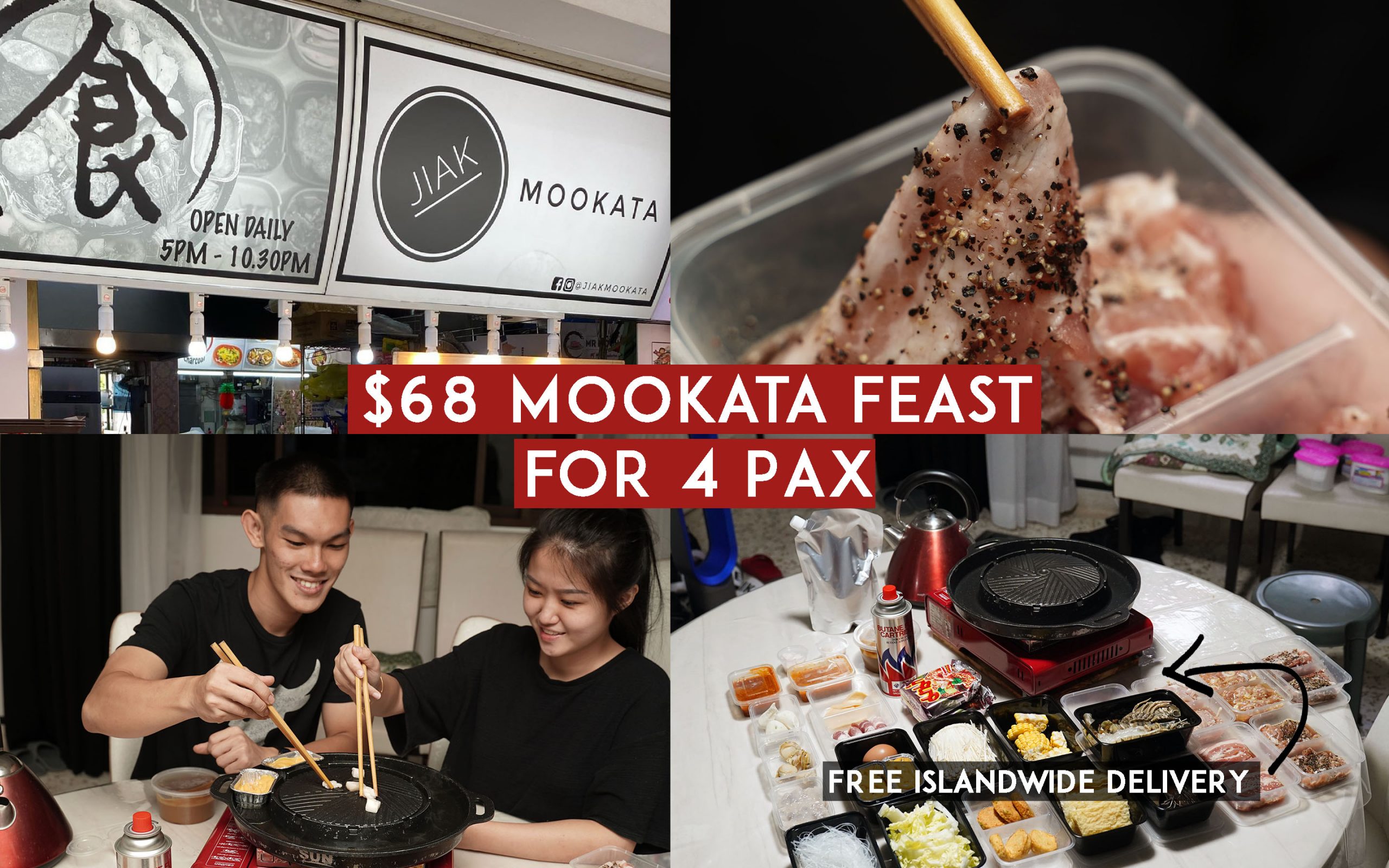 Mookata stall in Bedok launches $68 Mookata Feast for 4 pax with FREE Islandwide Delivery!