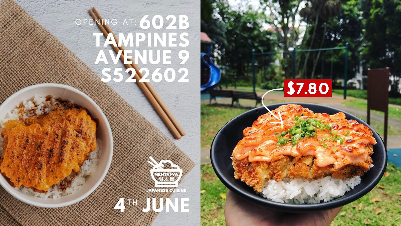 Famous $7.80 Mentai Don opens 3rd outlet in Tampines on 4th June 2021