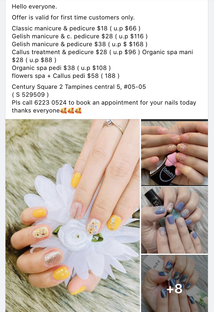 Nail salon in Tampines now has 18 Gelish Manicure, promotion ends 15th