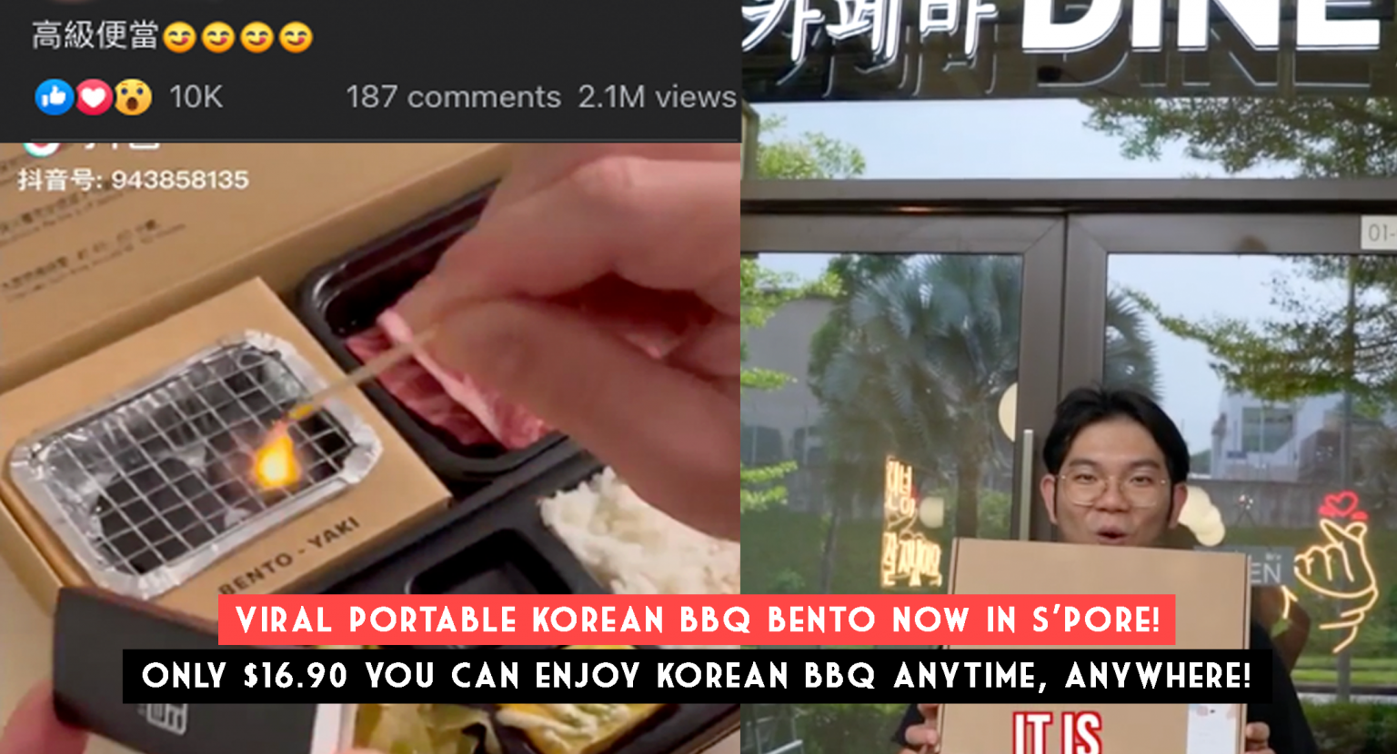 16.90 Viral Portable Korean BBQ bento in S'pore Singapore Foodie King